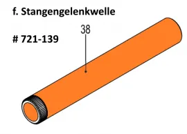 HEINIGER Fhrungsrohr Stangengelenkwelle DT 22 x 180 mm, Abb. 38