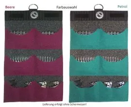 Hochwertige Filz-Kammtasche (Comb Pouch) / Schermessertasche zur Aufbewahrung von 4-8 Unterkmmen u. 4-12 Obermesser mit Farbauswahl!